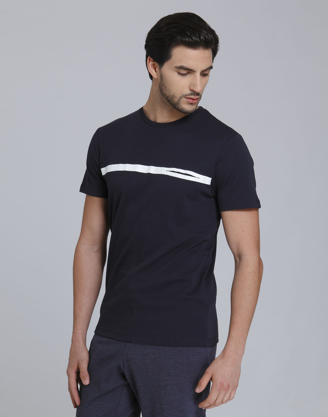 Navy Blue Crew Neck T-Shirt