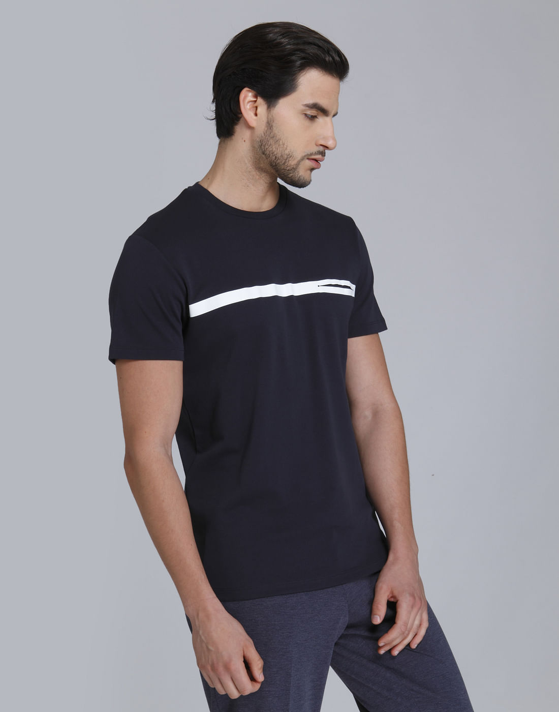 Navy Blue Crew Neck T-Shirt