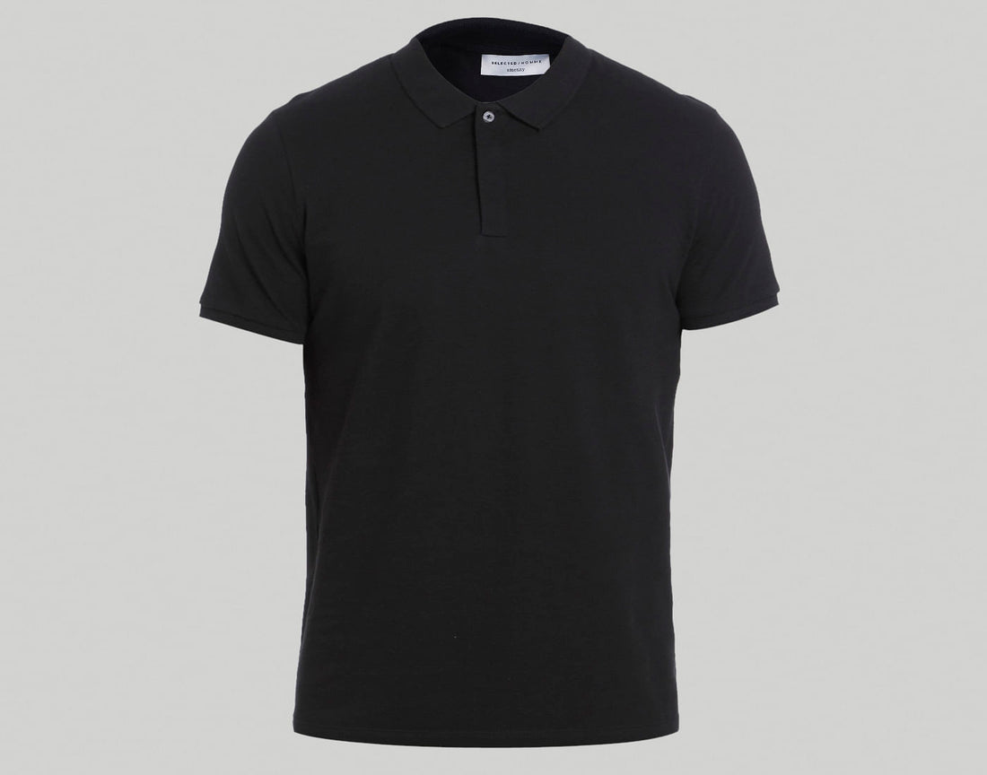 Black Polo Neck T-Shirt