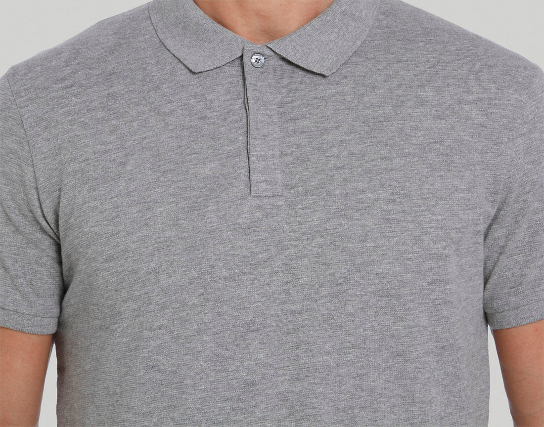 Grey Polo Neck T-Shirt