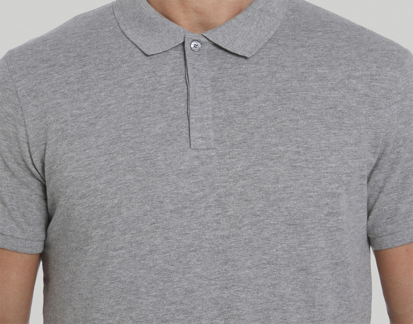 Grey Polo Neck T-Shirt