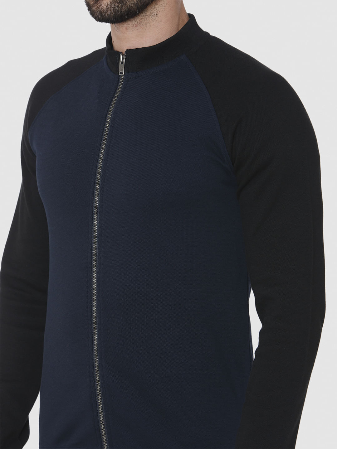 Blue Colourblocked Sweatshirt