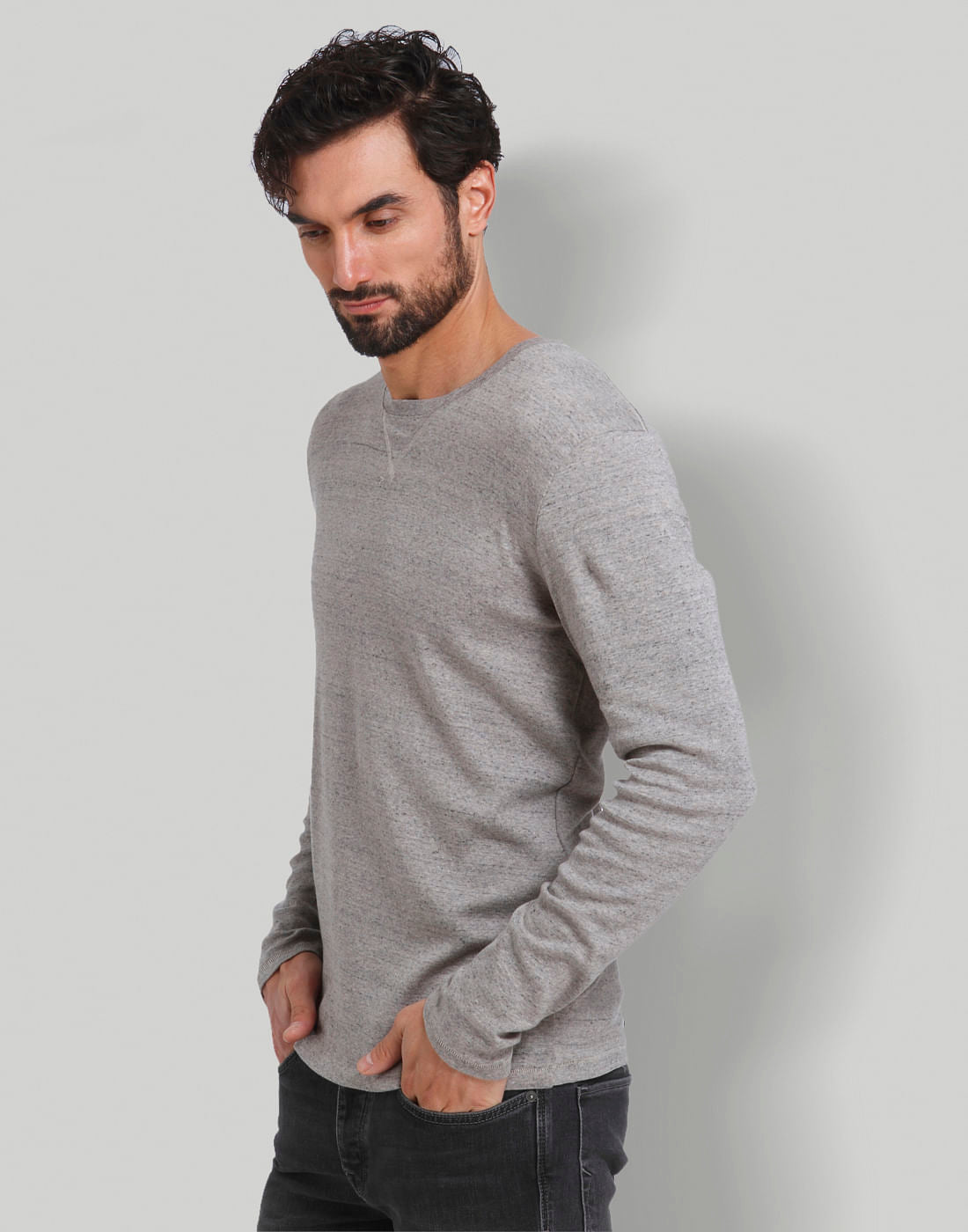 Grey Crew Neck T-Shirt