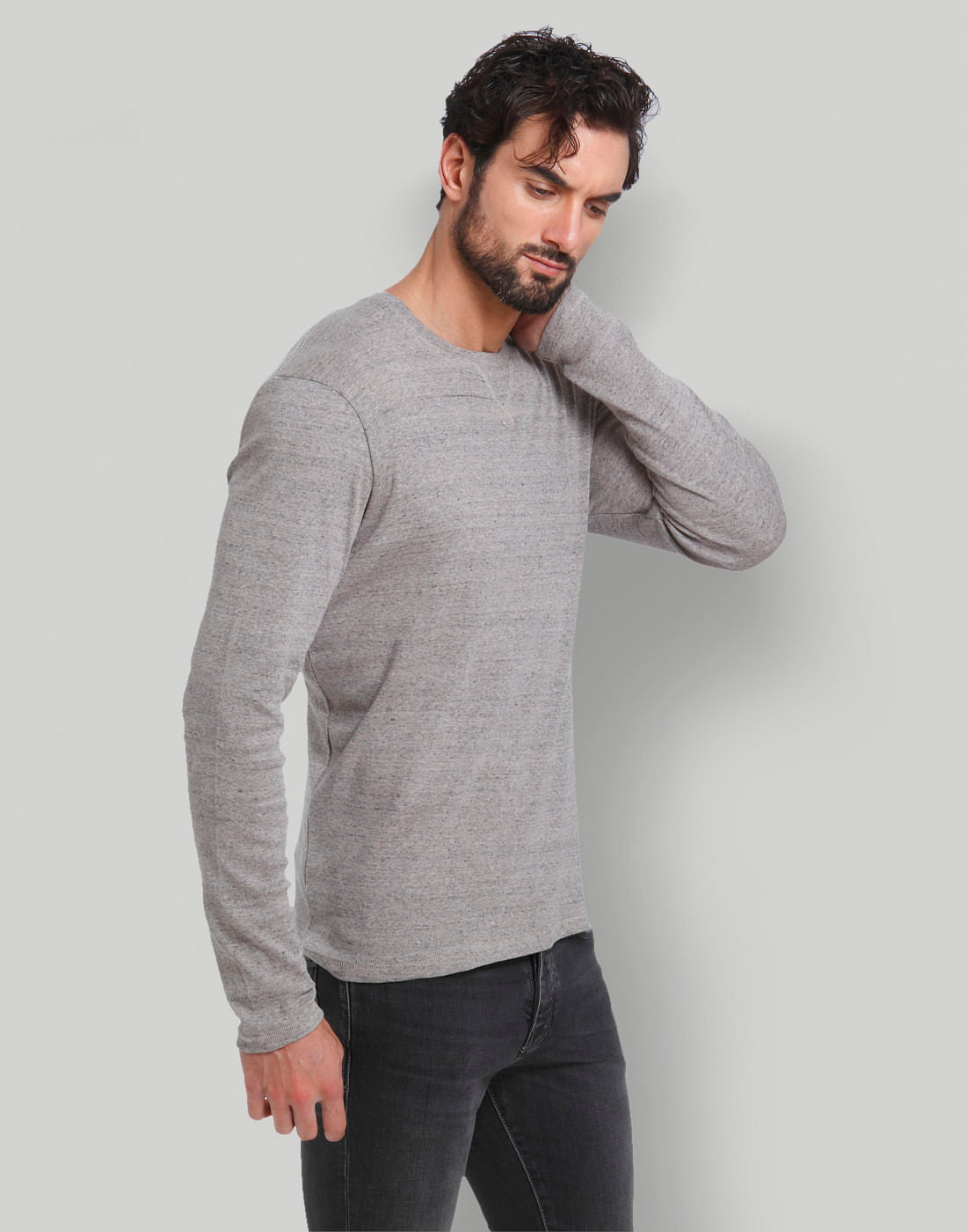 Grey Crew Neck T-Shirt