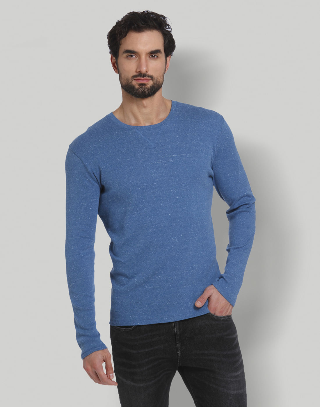 Blue Crew Neck T-Shirt