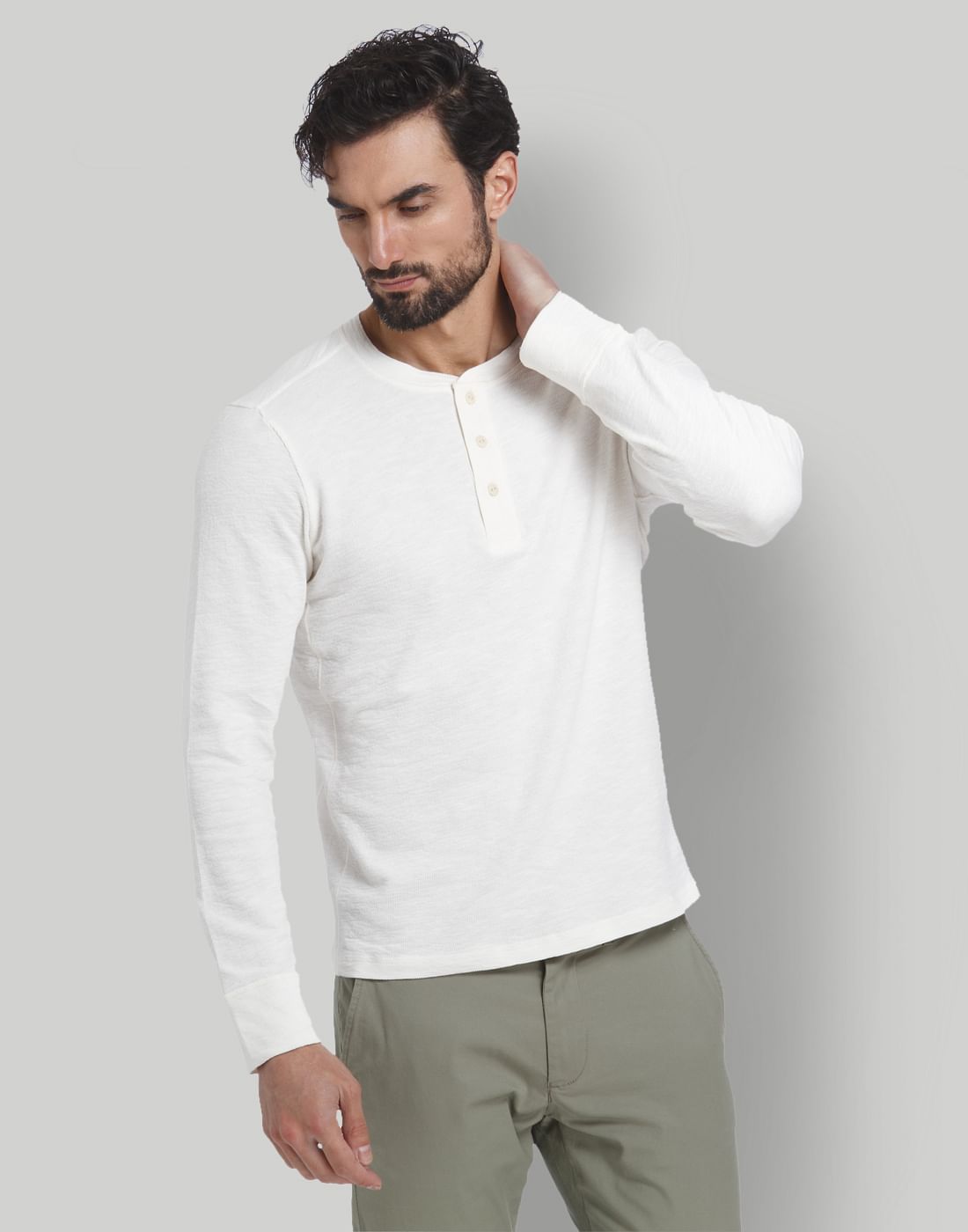 White Henley T-Shirt