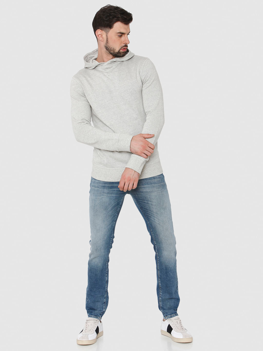 Light Grey Hooded Sweatshirt