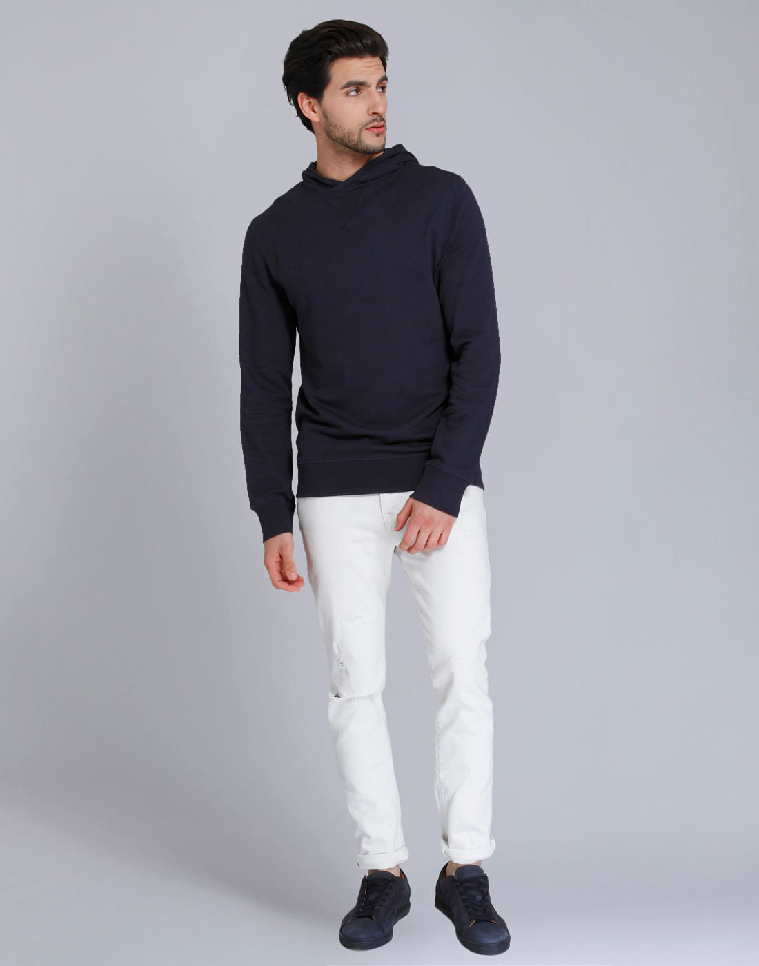 Blue Hooded Sweatshirt