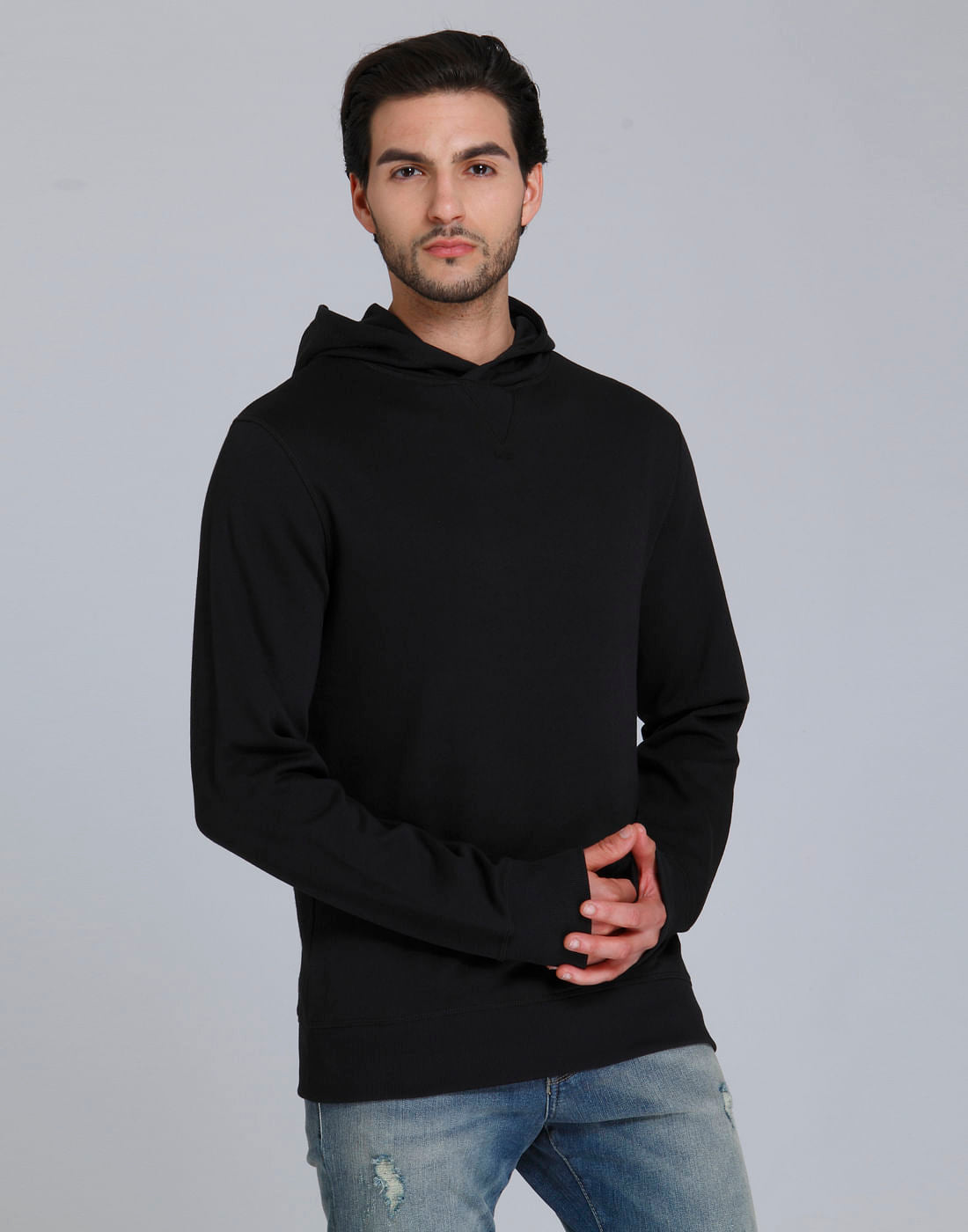 Black Hooded Sweatshirt