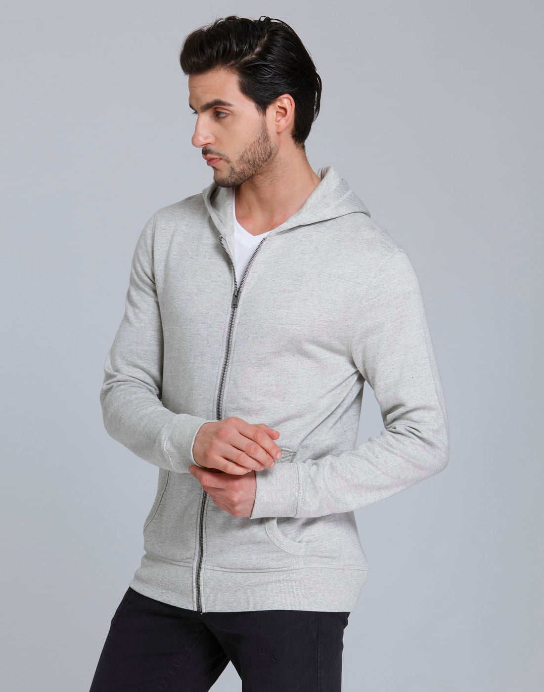 Grey Hooded Sweatshirt