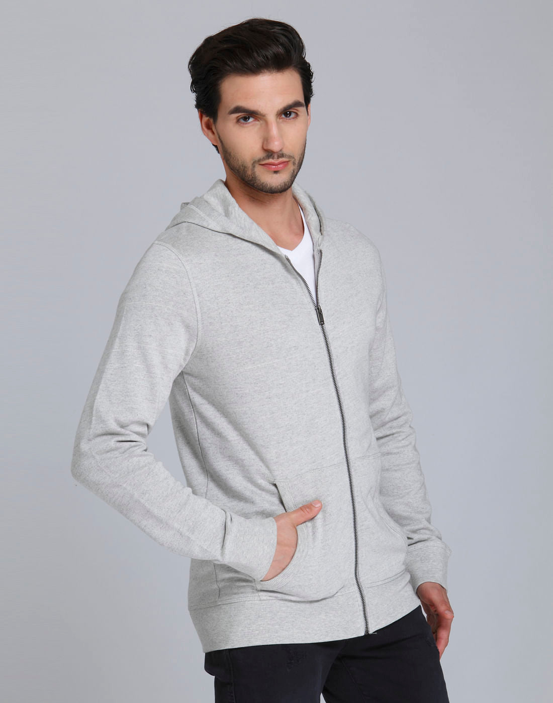 Grey Hooded Sweatshirt