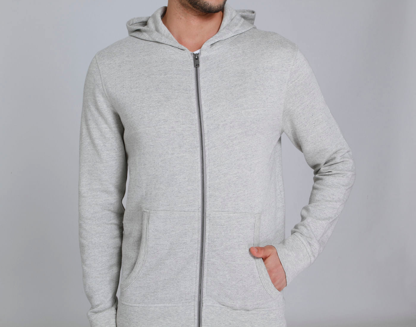 Grey Hooded Sweatshirt