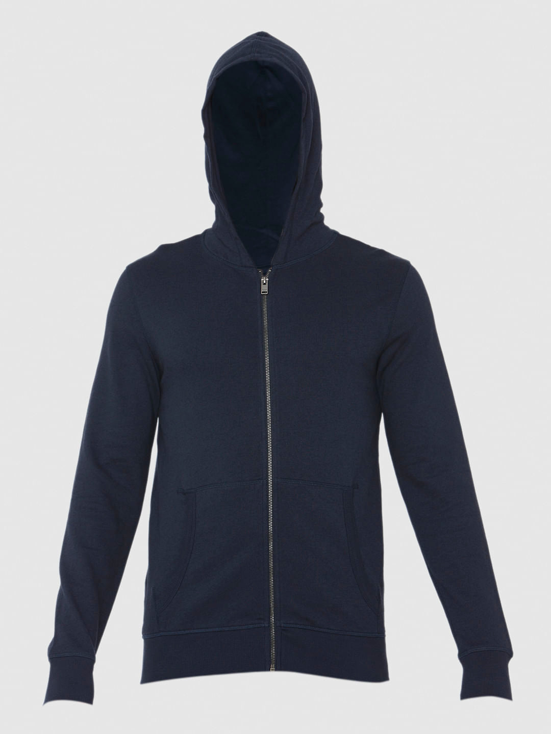 Navy Blue Hooded Sweat Jacket