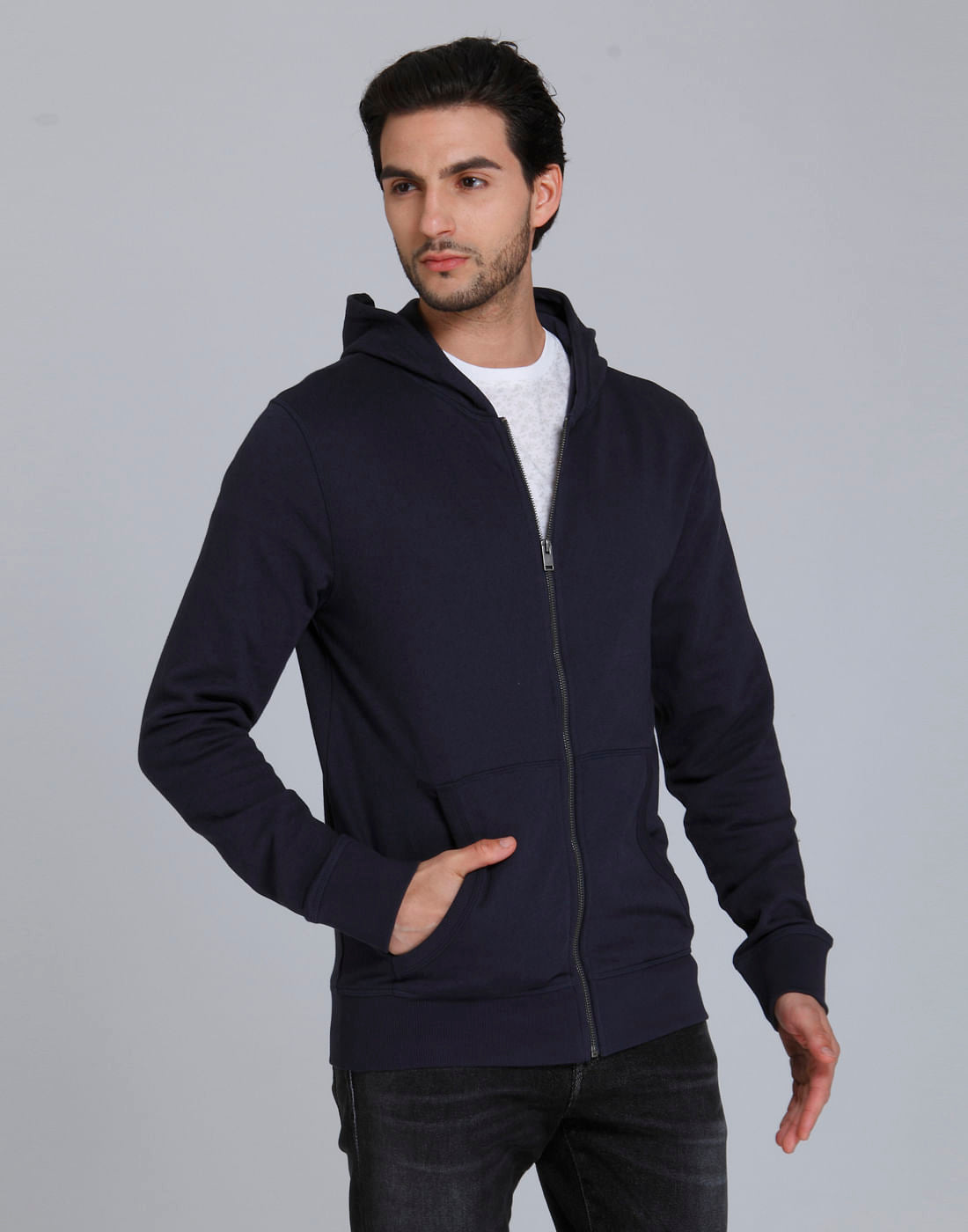 Blue Hooded Sweatshirt