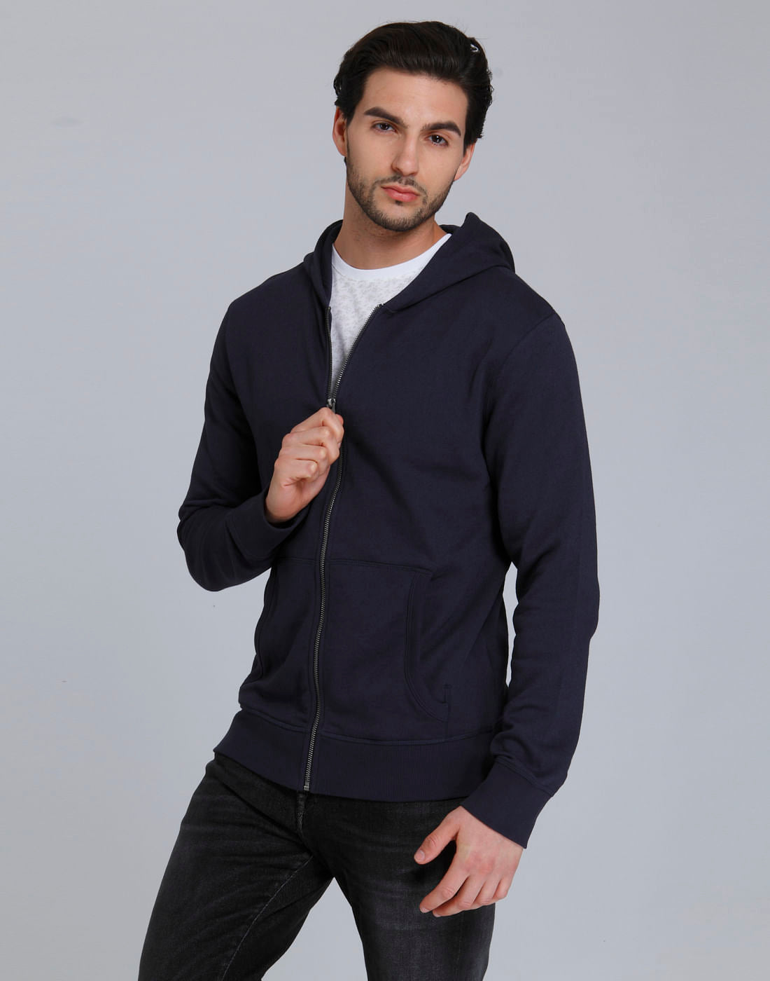 Blue Hooded Sweatshirt