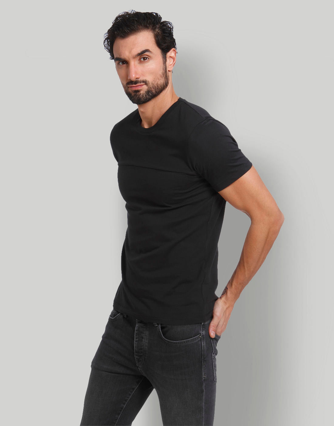 Black Crew Neck T-Shirt