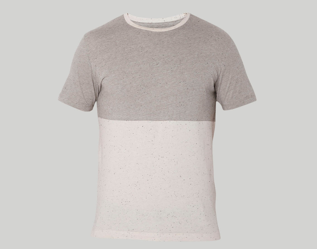 Grey Colourblocked Crew Neck T-Shirt