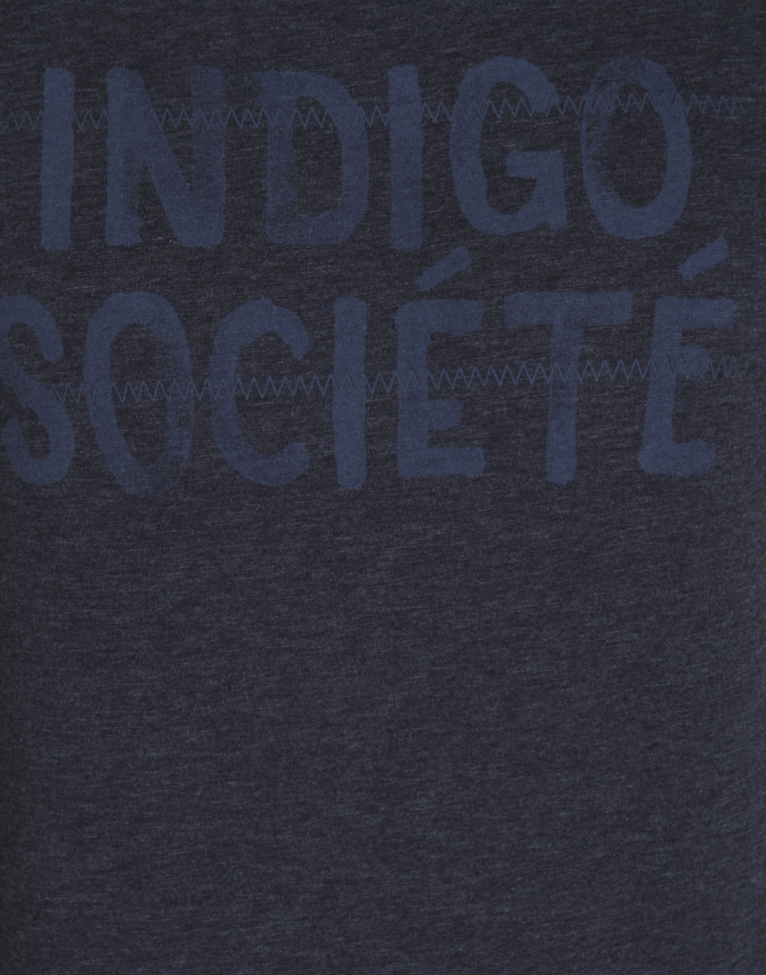 Blue Printed Crew Neck T-Shirt