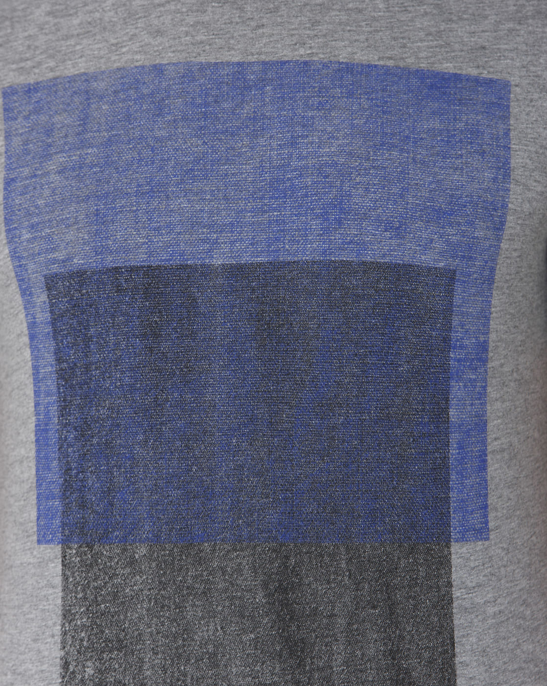 Grey Printed Crew Neck T-Shirt