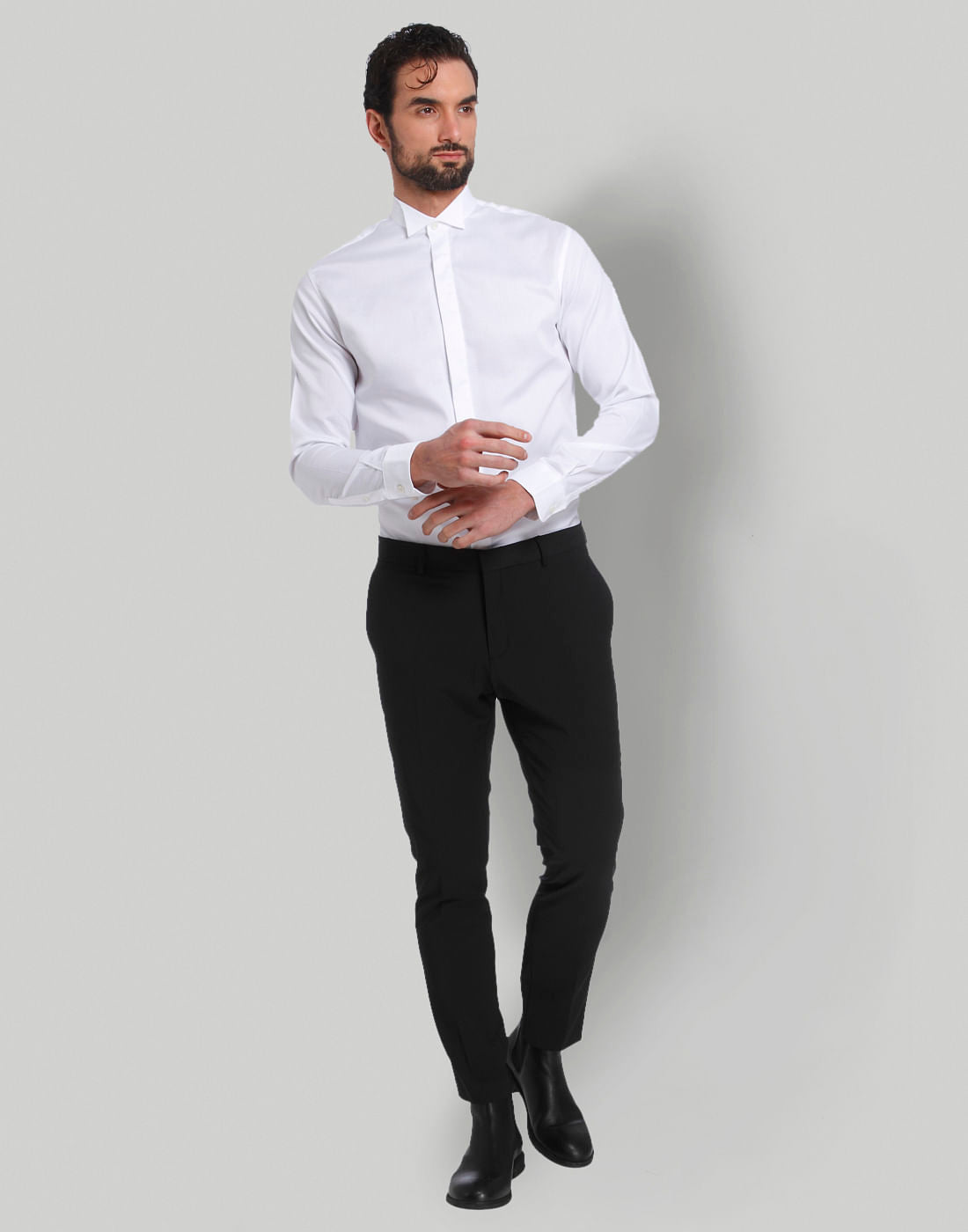 White Full Sleeves Shirt