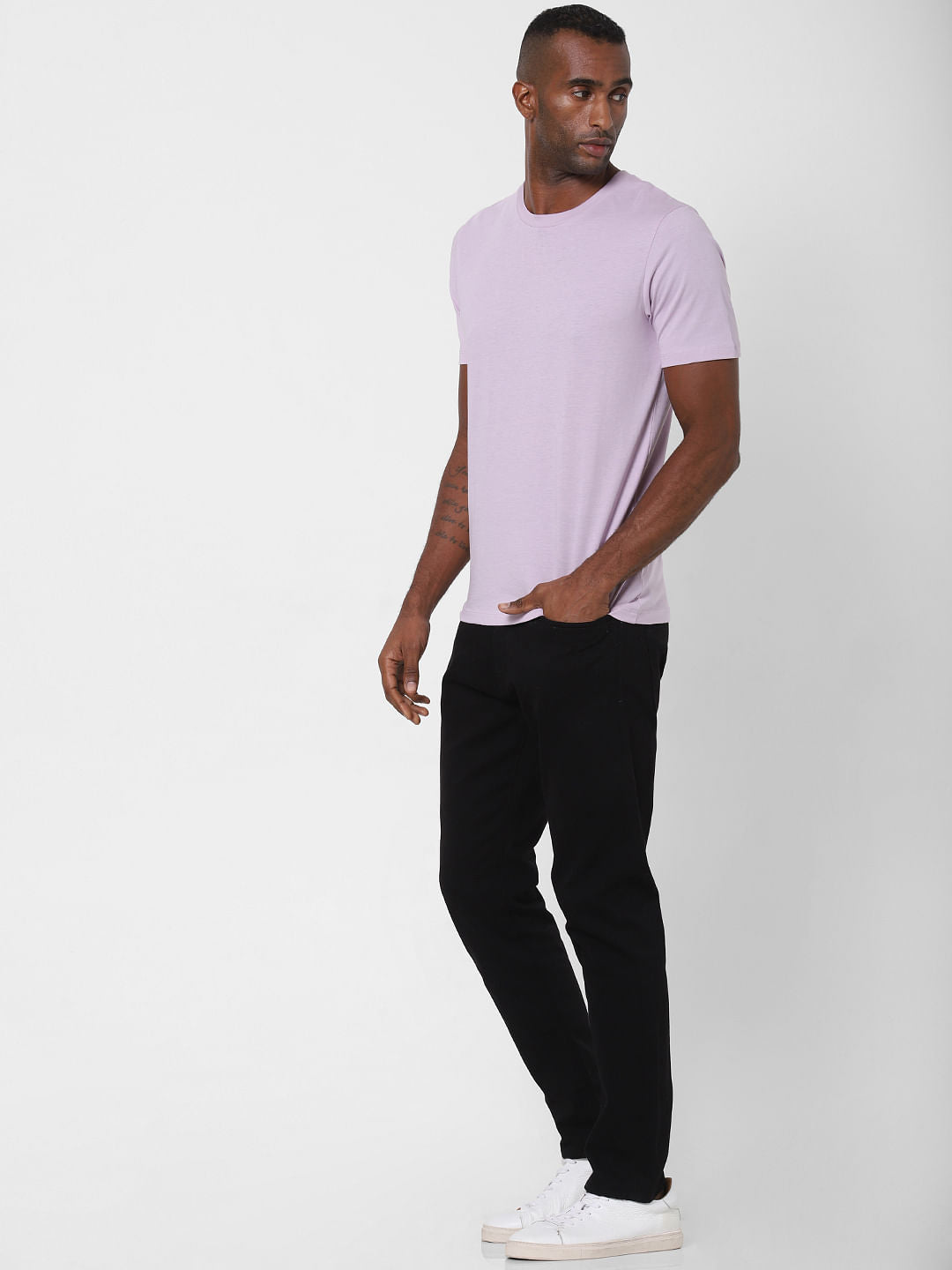 Light Purple Crew Neck T-Shirt