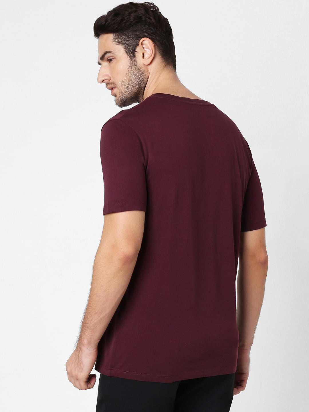 Maroon Crew Neck T-Shirt