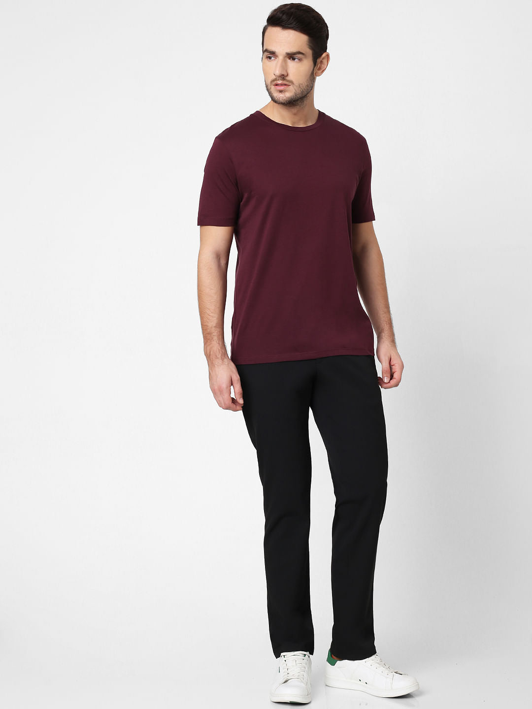 Maroon Crew Neck T-Shirt