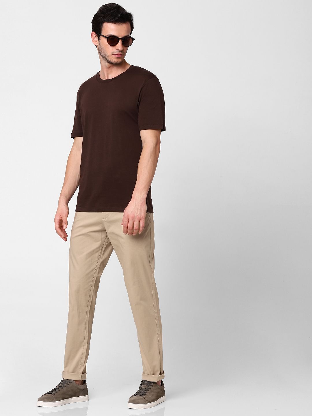 Dark Brown Crew Neck T-Shirt