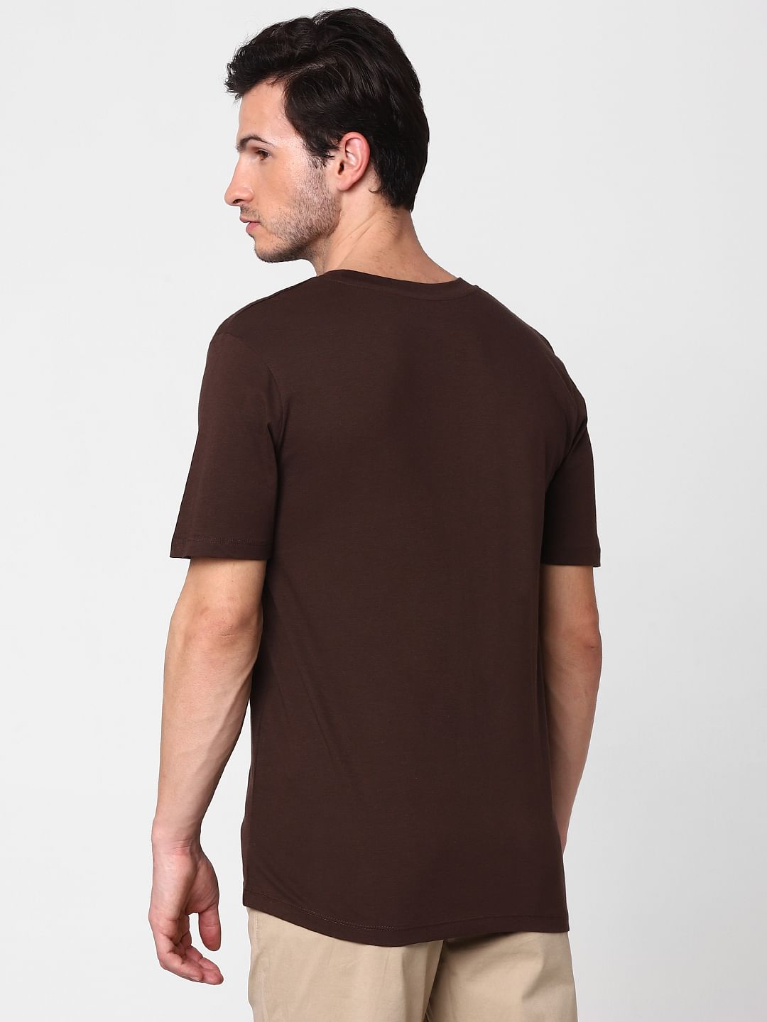 Dark Brown Crew Neck T-Shirt