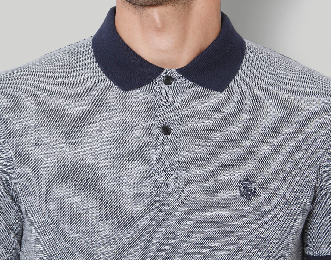 Dark Blue Polo Neck T-Shirt