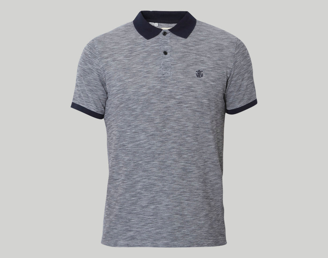 Dark Blue Polo Neck T-Shirt
