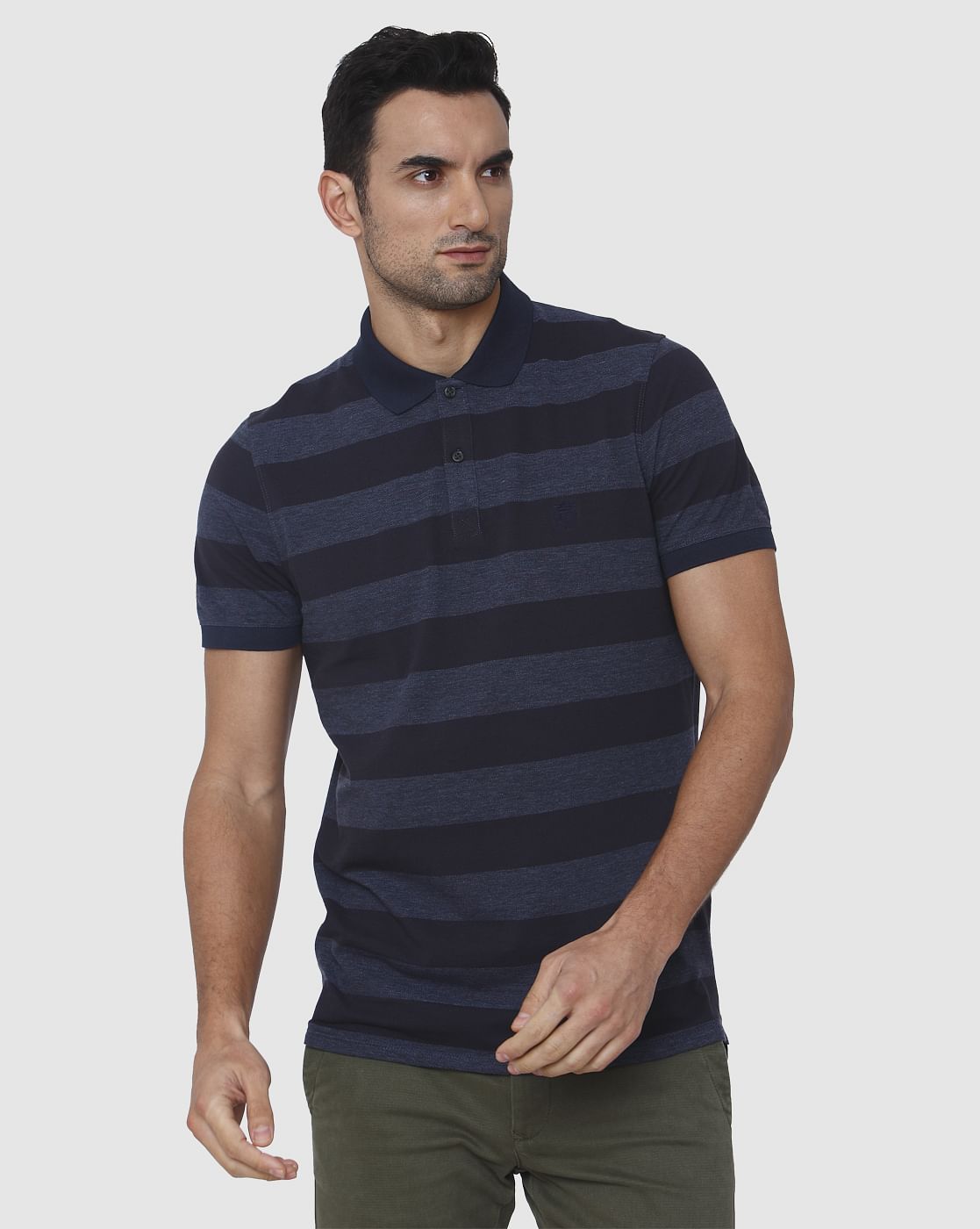 Blue Polo Neck T-Shirt