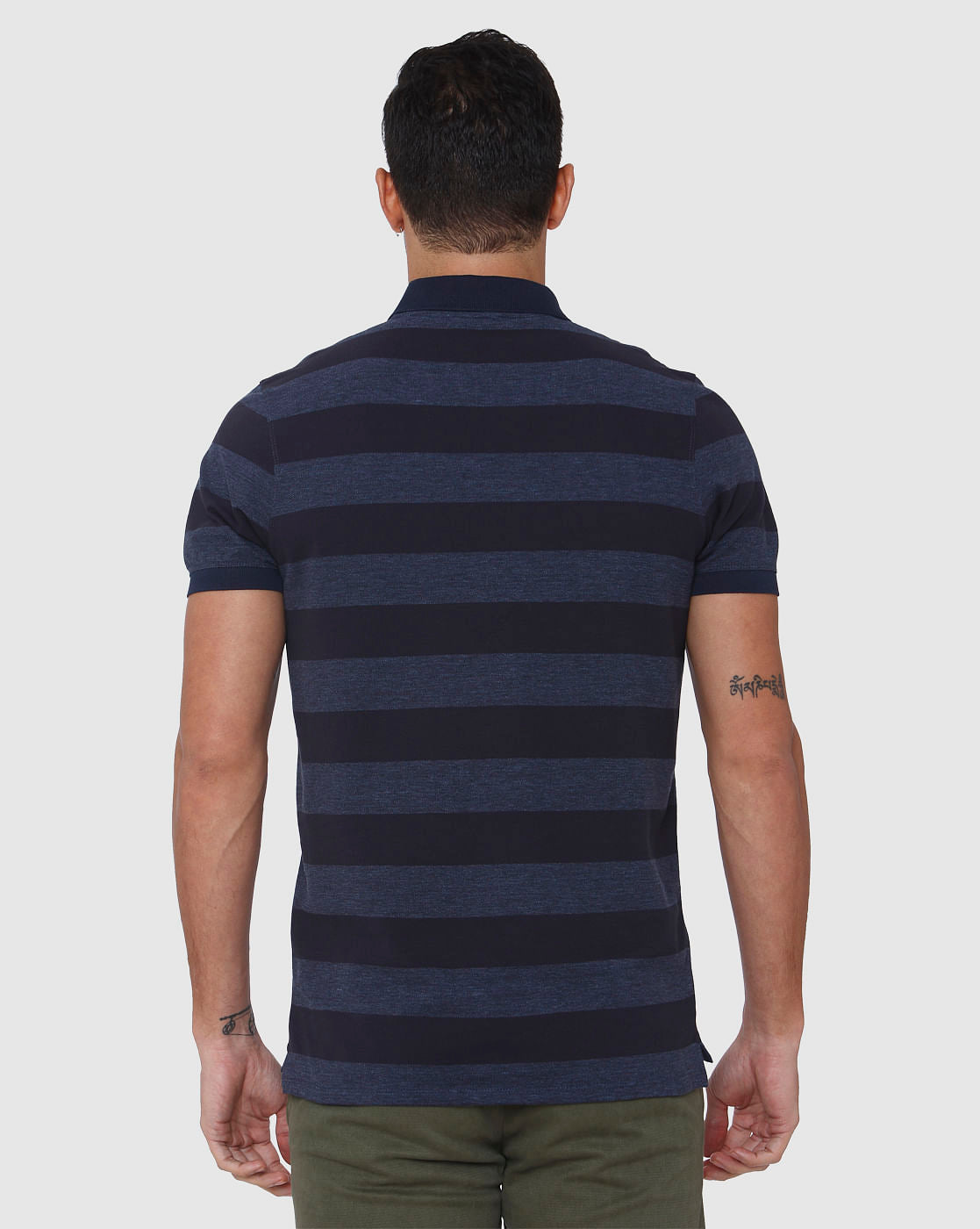 Blue Polo Neck T-Shirt