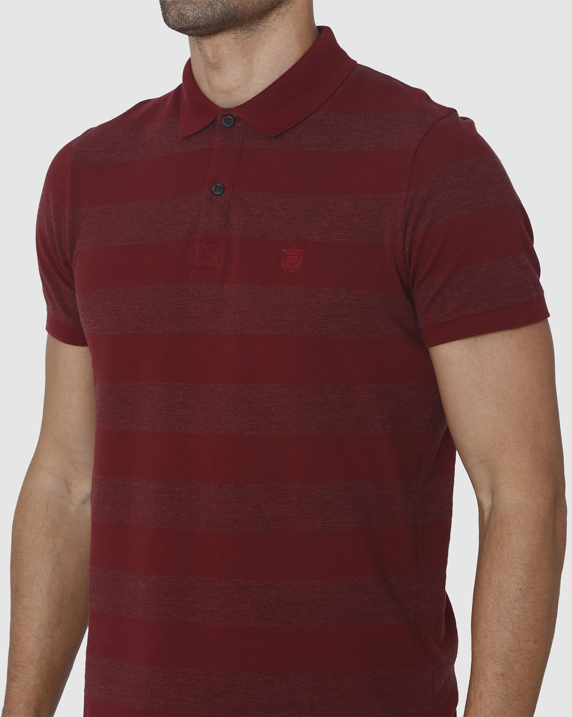 Red Polo Neck T-Shirt