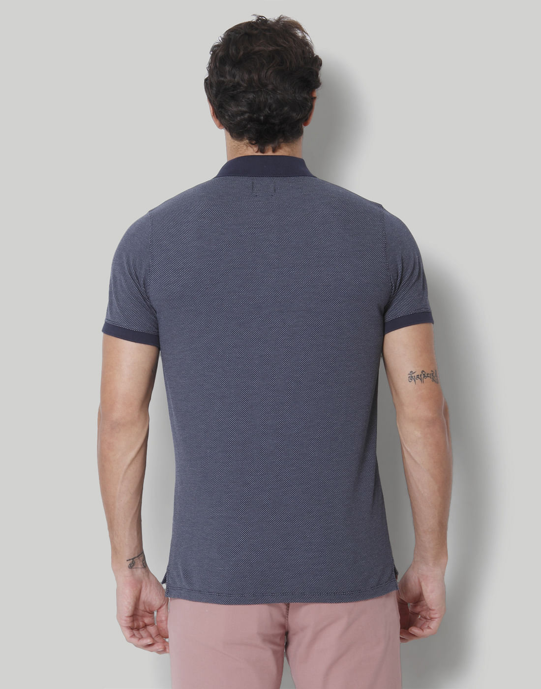Blue Polo Neck T-Shirt