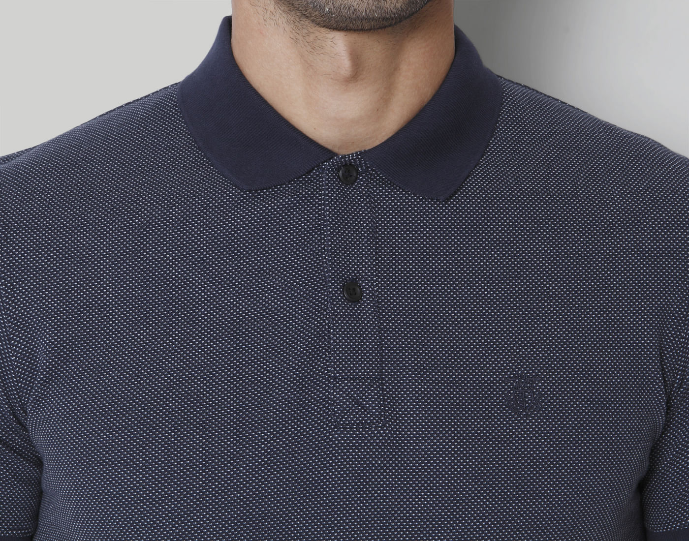 Blue Polo Neck T-Shirt