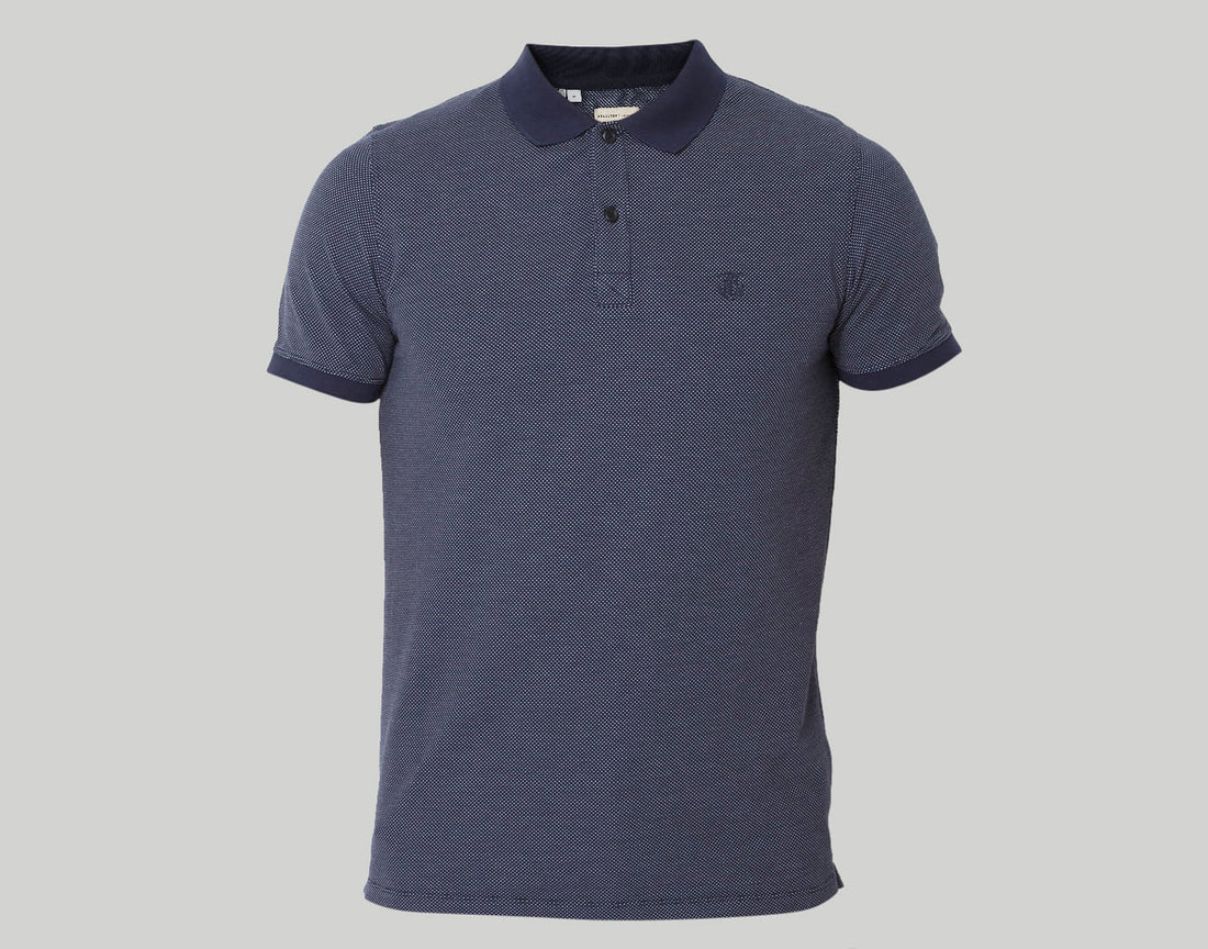 Blue Polo Neck T-Shirt