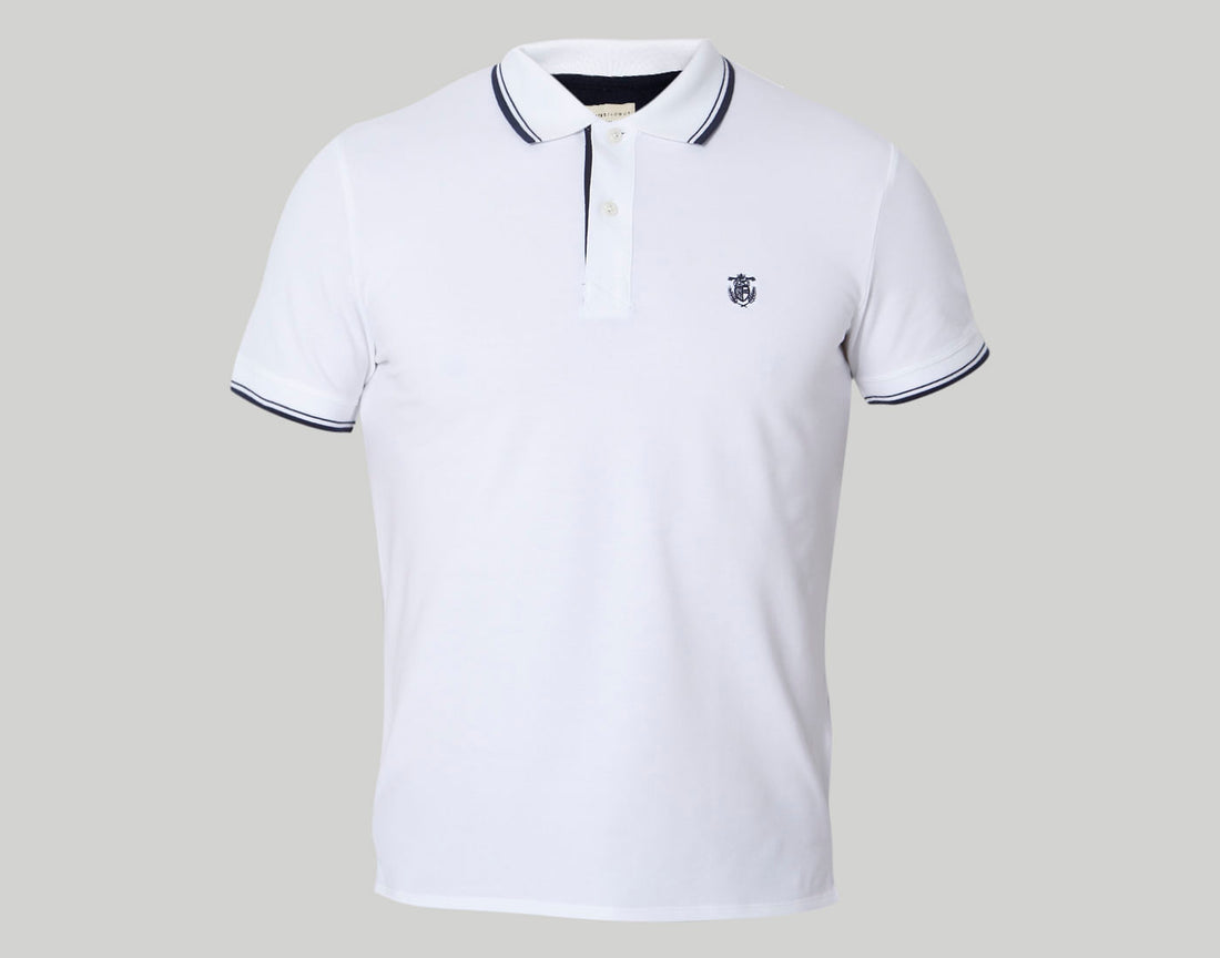 White Polo Neck T-Shirt