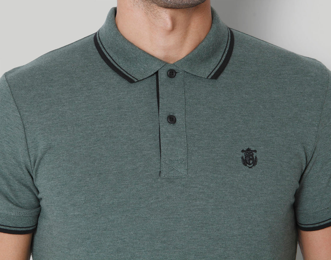 Green Polo Neck T-Shirt