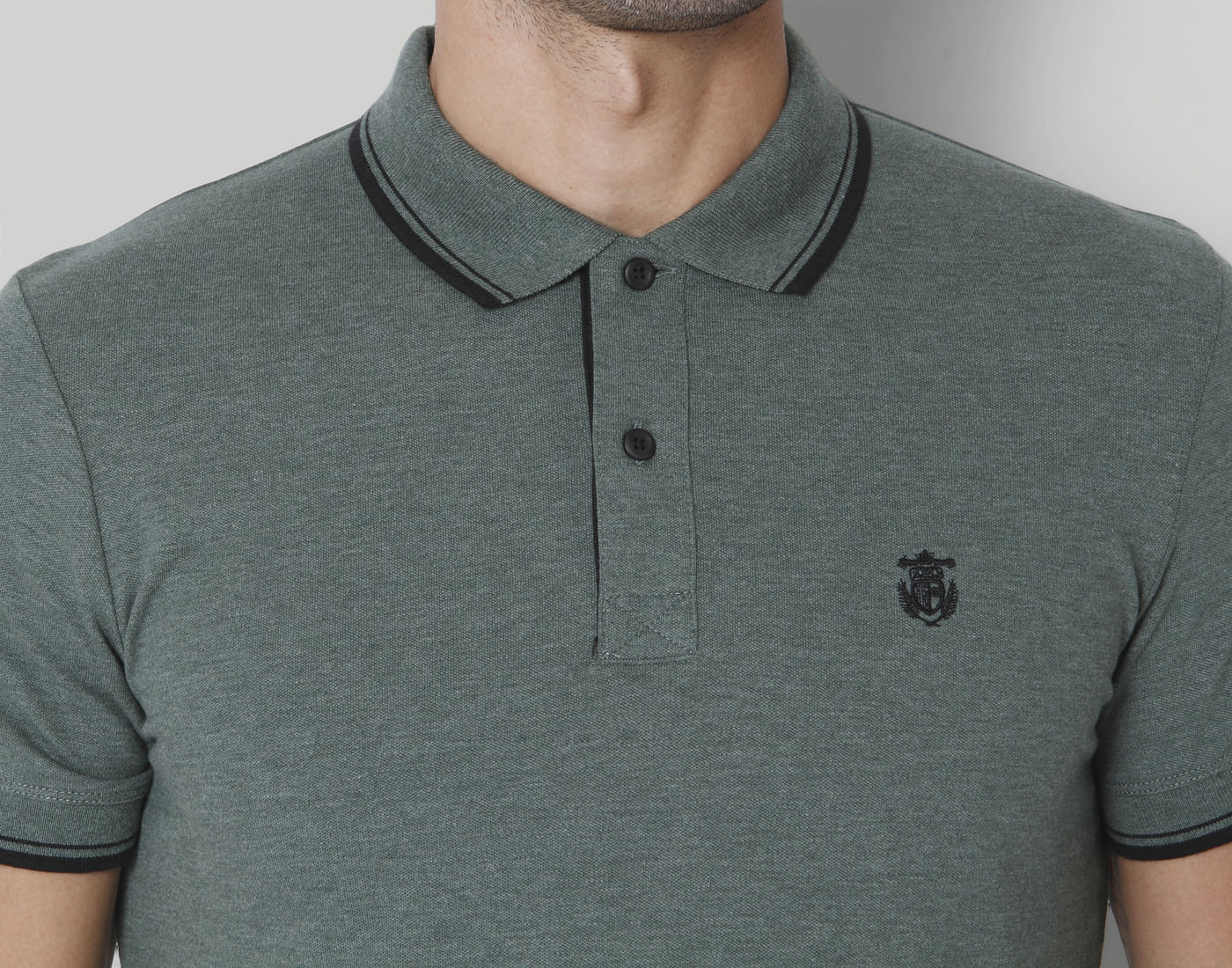 Green Polo Neck T-Shirt