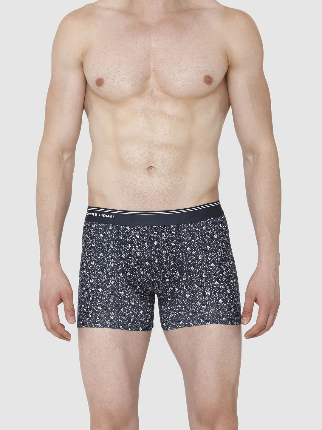 Navy Blue All Over Print Trunks