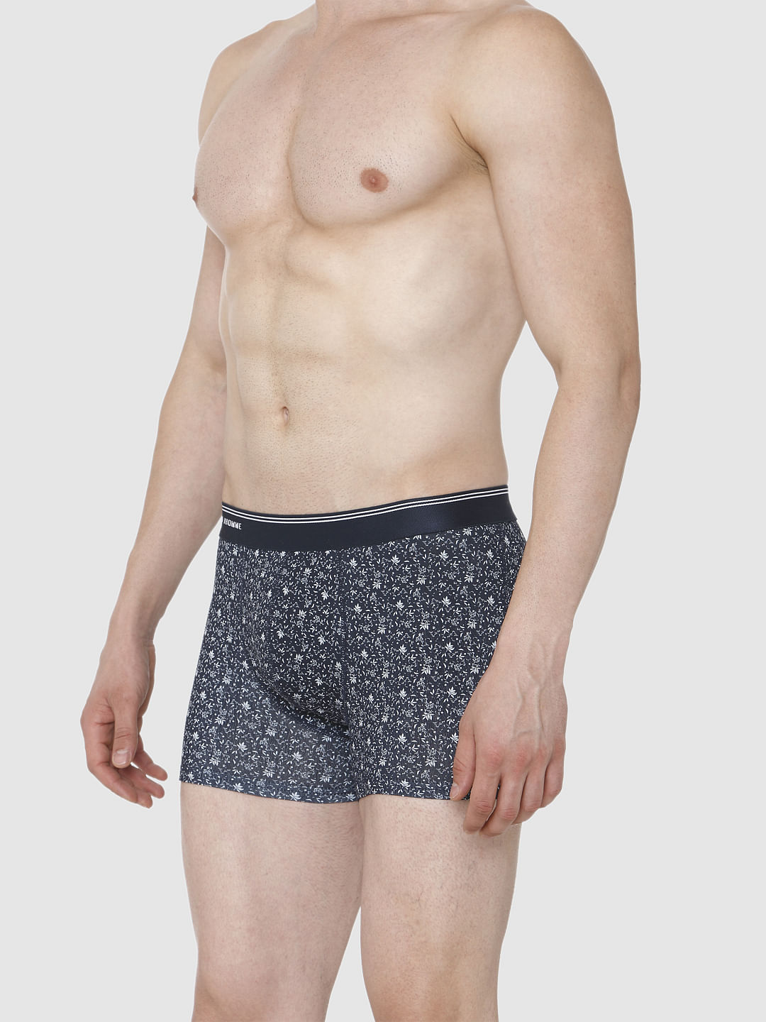 Navy Blue All Over Print Trunks