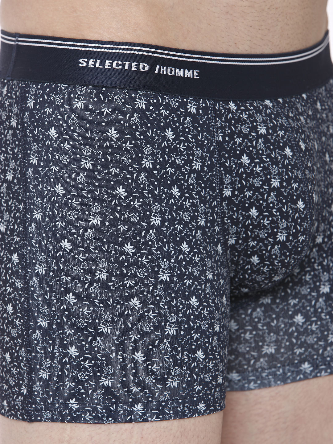 Navy Blue All Over Print Trunks