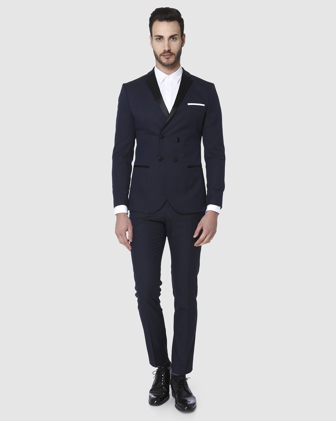 Navy Blue Slim Fit Formal Blazer