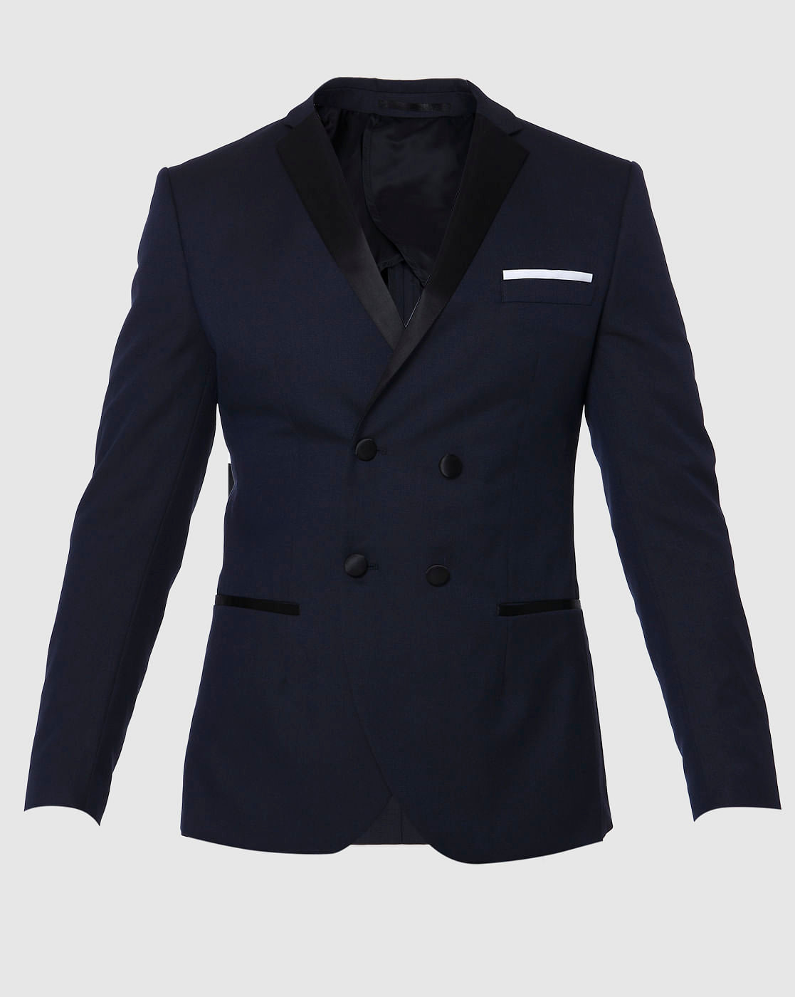Navy Blue Slim Fit Formal Blazer