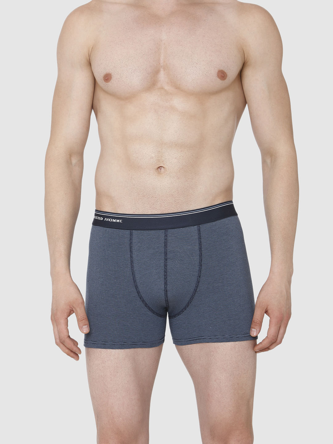 Dark Blue Striped Trunks