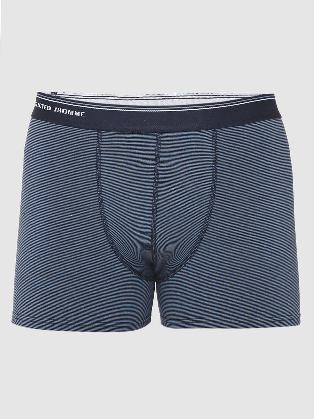 Dark Blue Striped Trunks