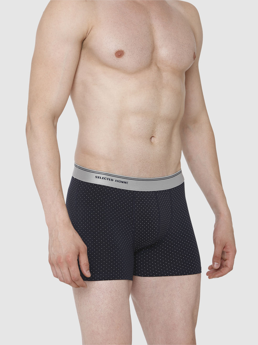 Navy Blue All Over Print Trunks