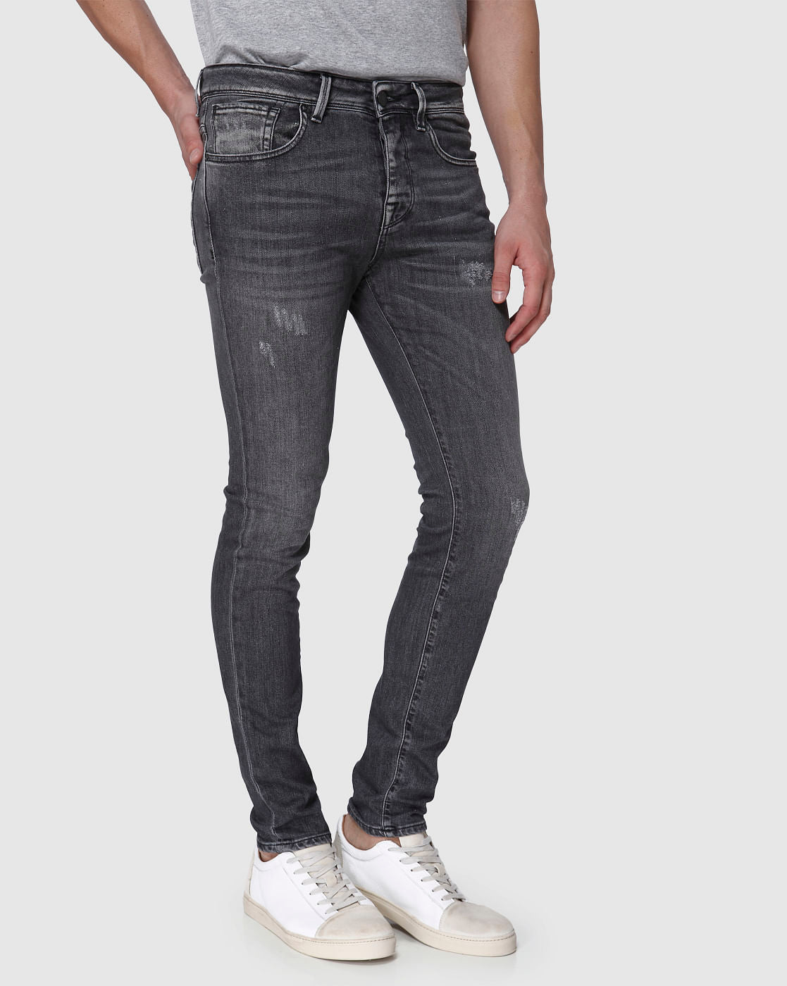 Grey Skinny Fit Jeans