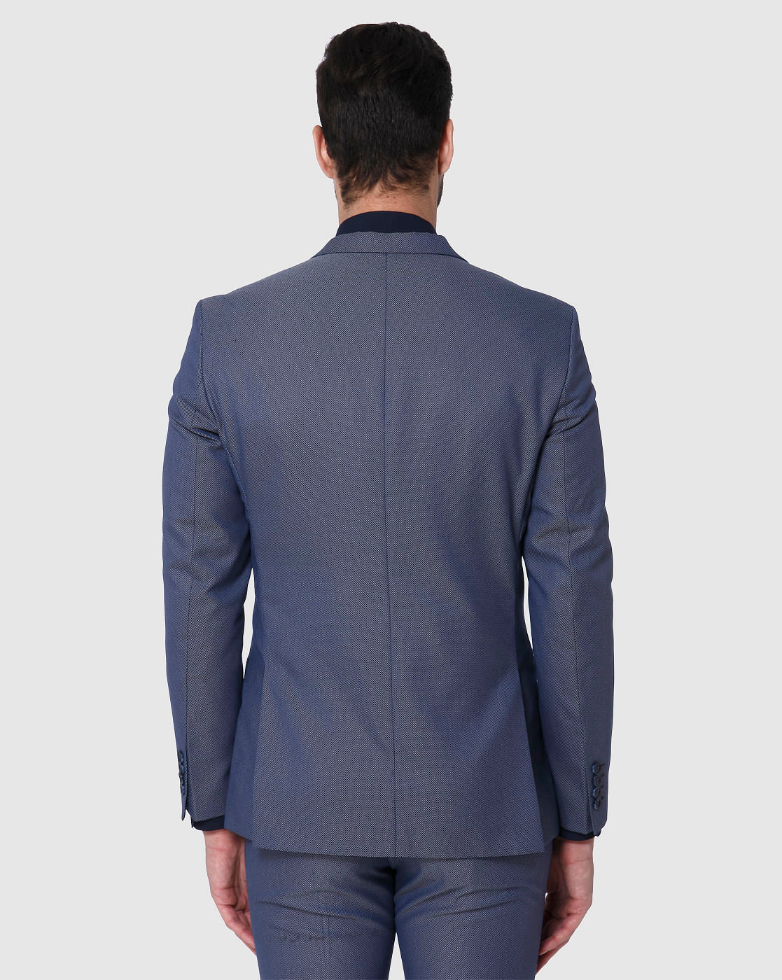 Blue Slim Fit Formal Blazer